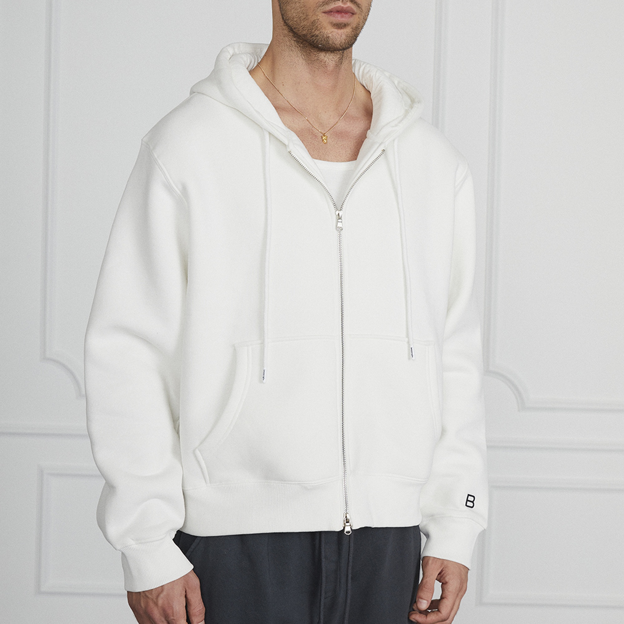 Oversize Kısa Hoodie
