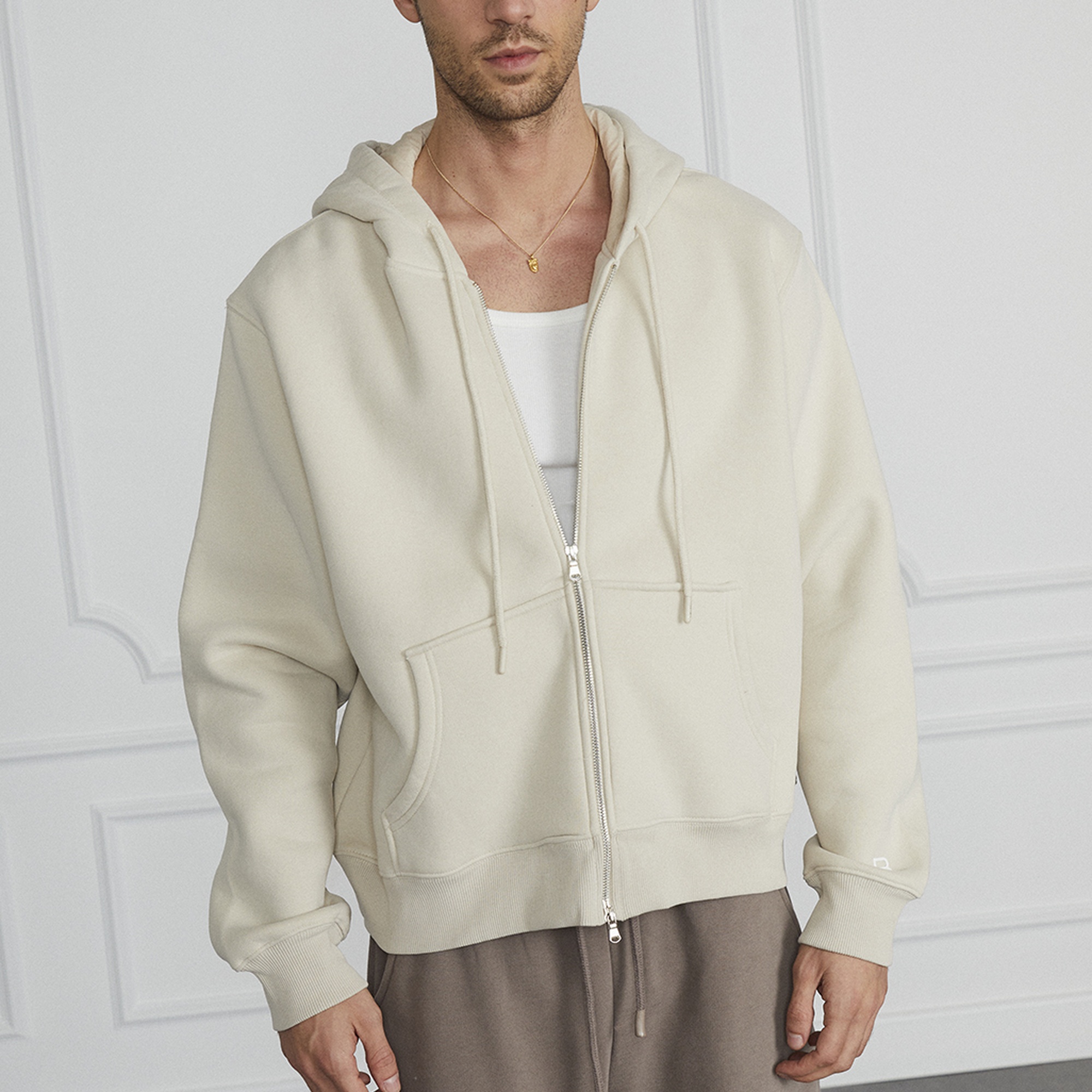 Oversize Kısa Hoodie