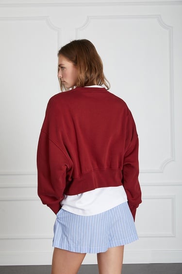  Yıkamalı Basıc Sweat