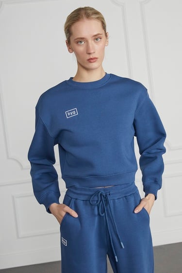  Basic Crop Sweatshirt