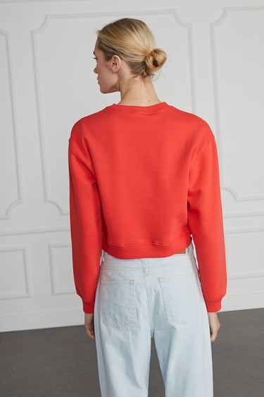  Basic Crop Sweatshirt