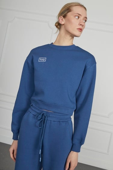  Basic Crop Sweatshirt