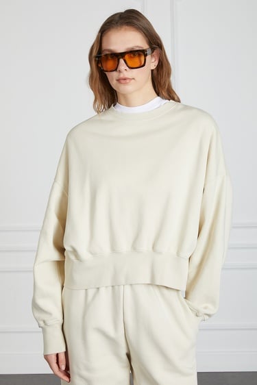  Yıkamalı Basıc Sweat