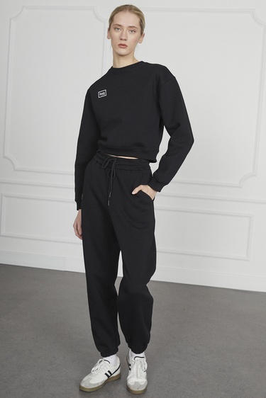  Basic Crop Sweatshirt