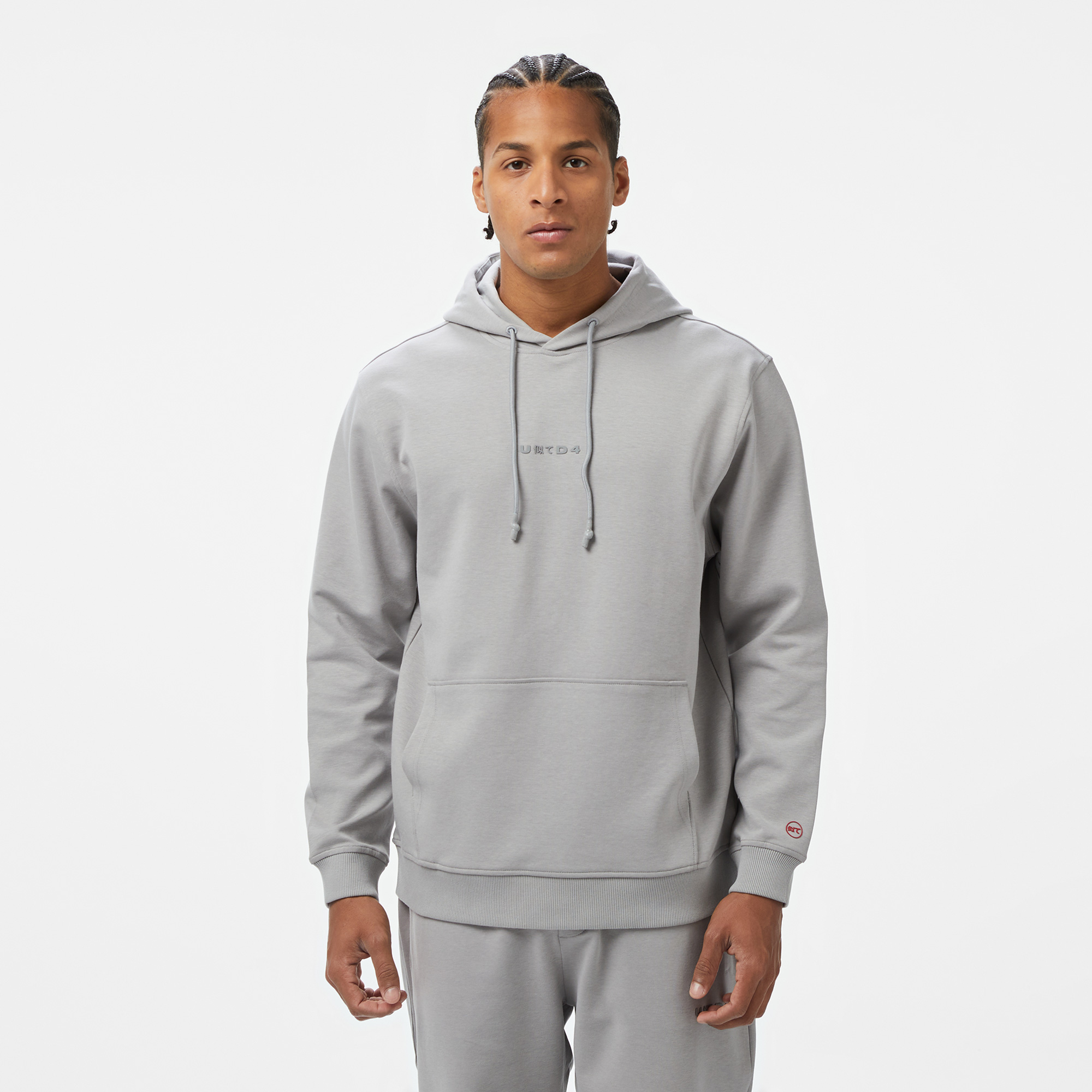  UNITED4 Classic Erkek Gri Hoodie