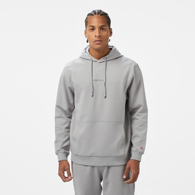  UNITED4 Classic Erkek Gri Hoodie