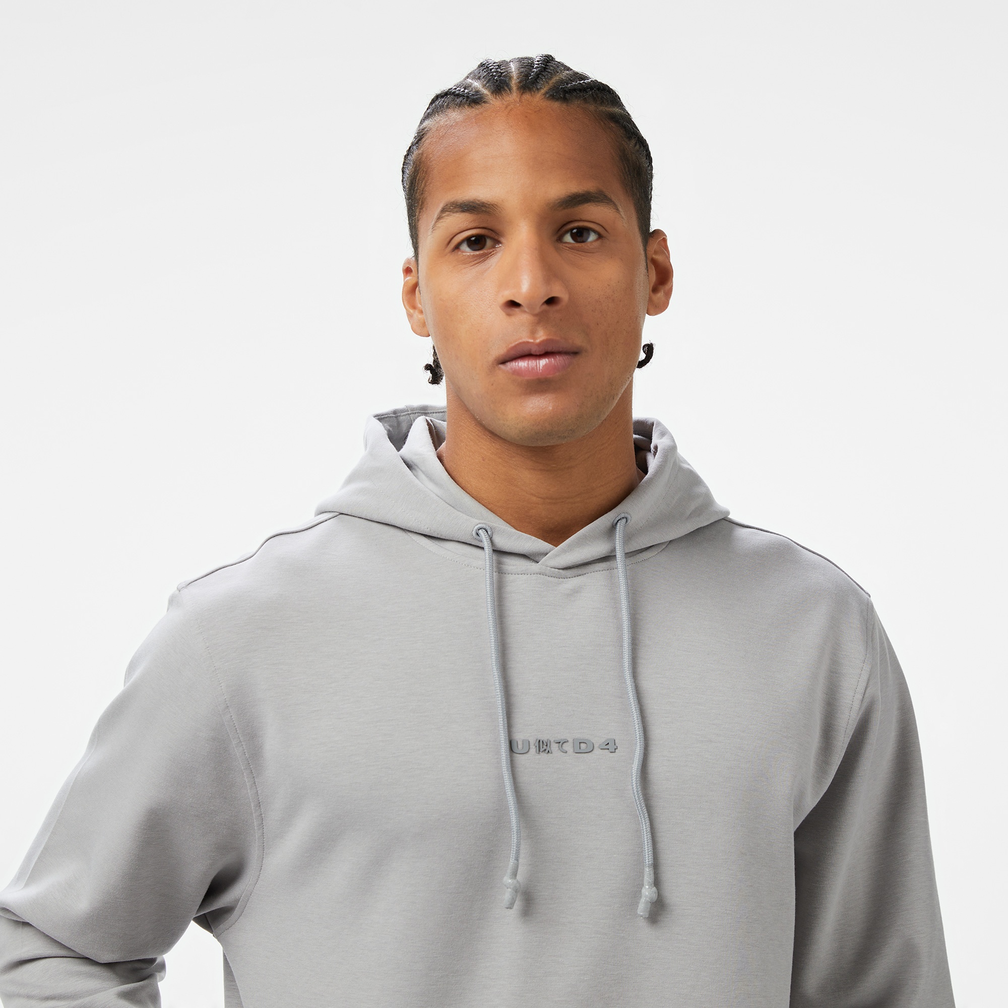 UNITED4 Classic Erkek Gri Hoodie