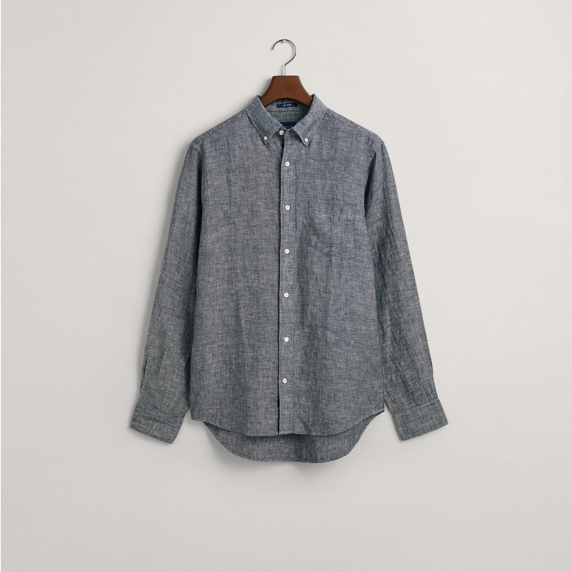 GANT Erkek Lacivert Regular Fit Keten Gömlek