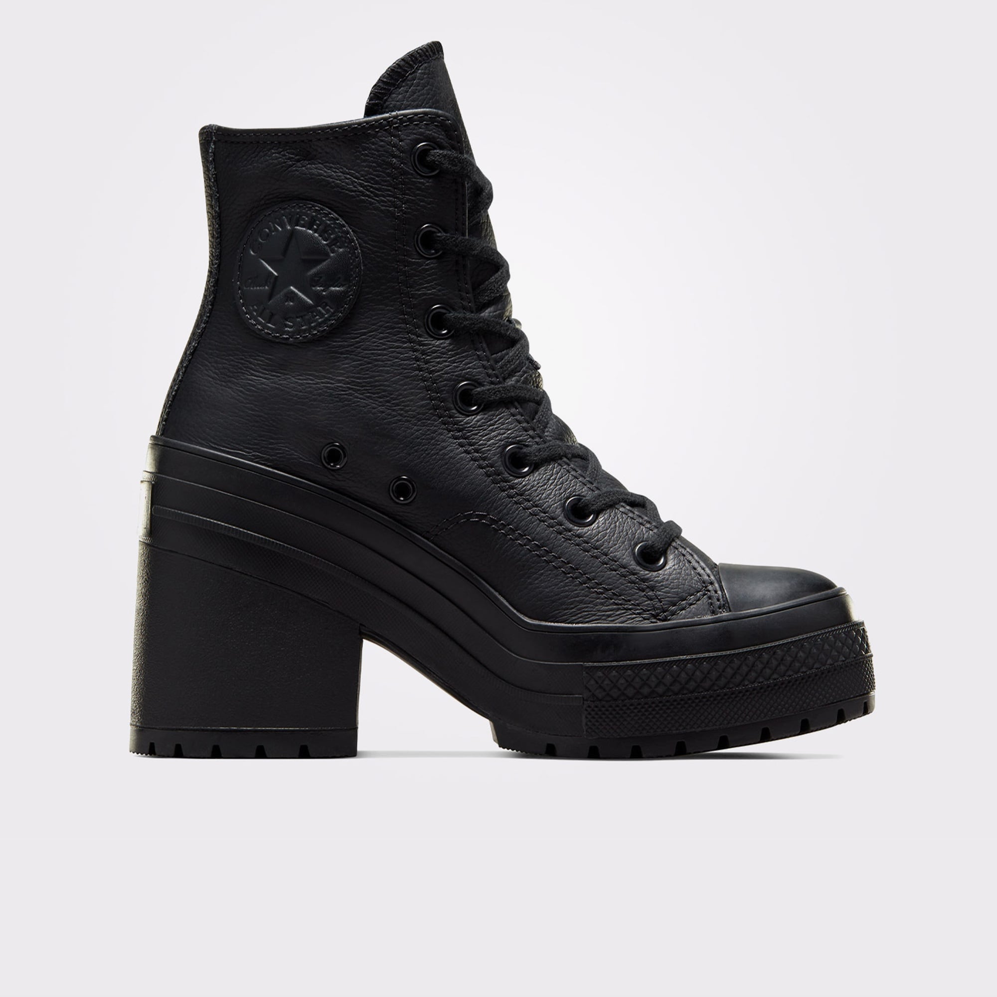 Converse Chuck 70 De Luxe Unisex Siyah Deri Platform Sneaker