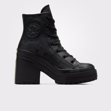 Converse Chuck 70 De Luxe Unisex Siyah Deri Platform Sneaker
