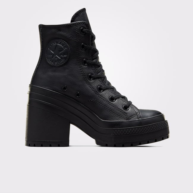  Converse Chuck 70 De Luxe Unisex Siyah Deri Platform Sneaker