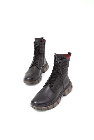  Valmenti Glow Erkek Siyah Hakiki Deri Casual Bot