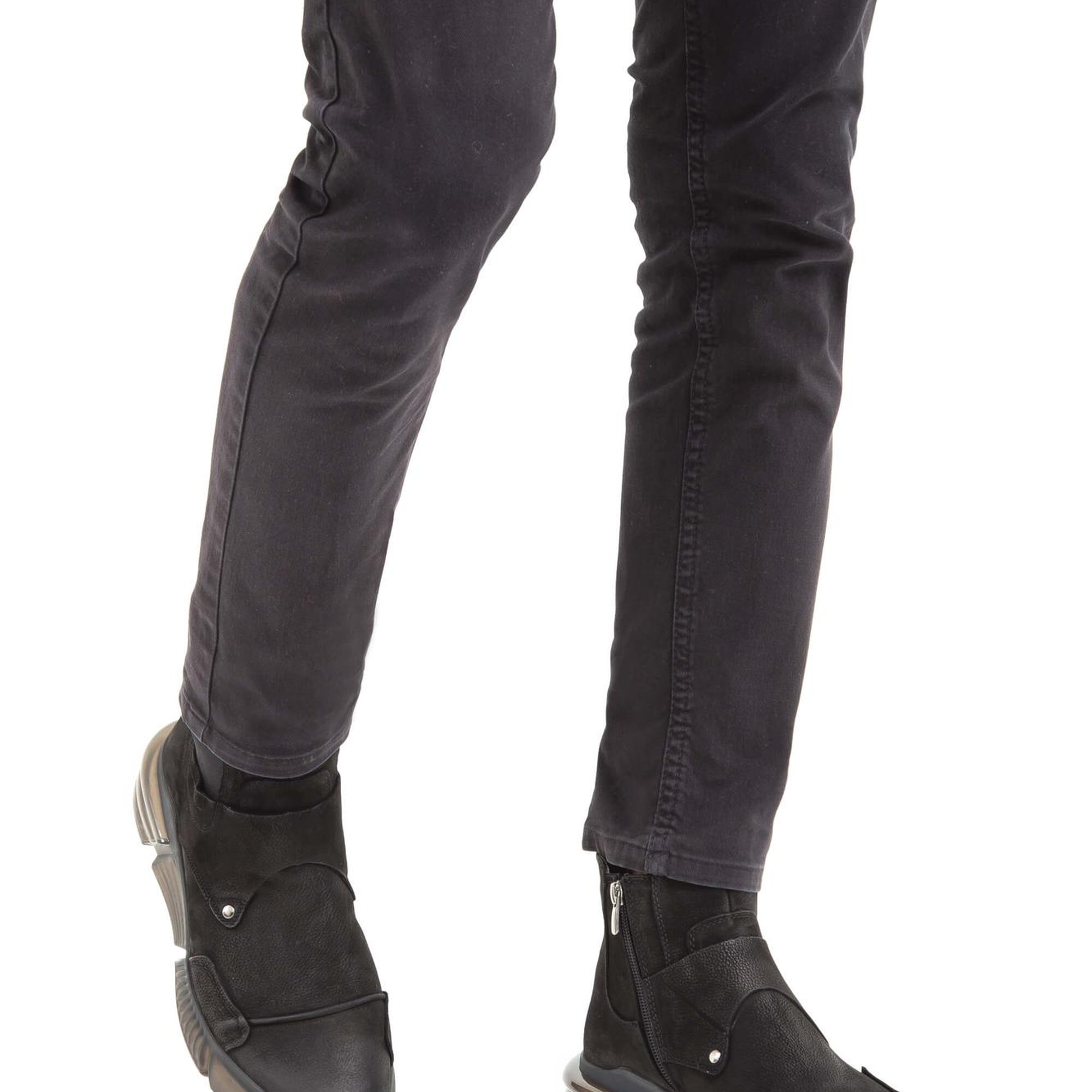 Valmenti Erkek Siyah Hakiki Deri Casual Bot