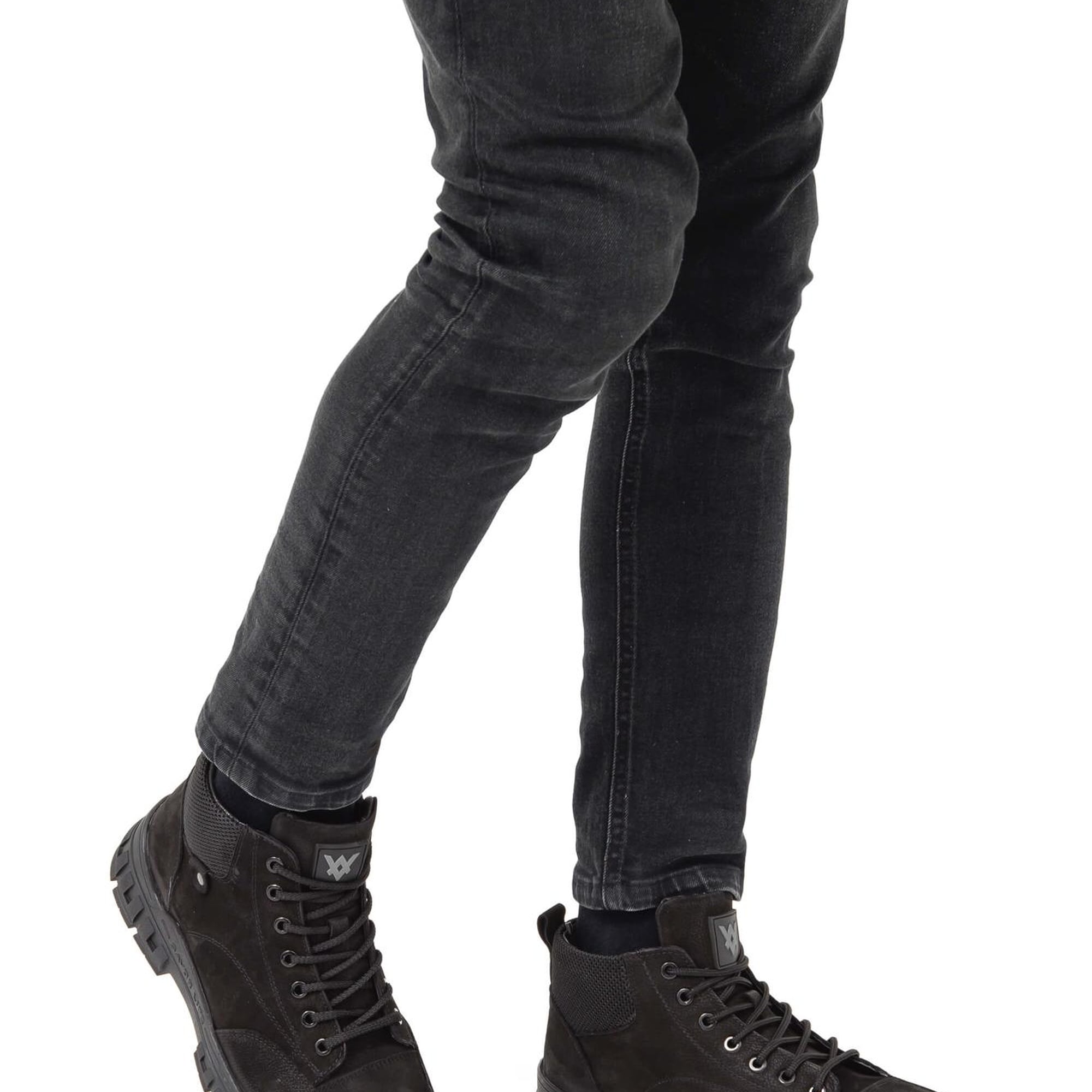 Valmenti Erkek Siyah Nubuk Hakiki Deri Casual Bot