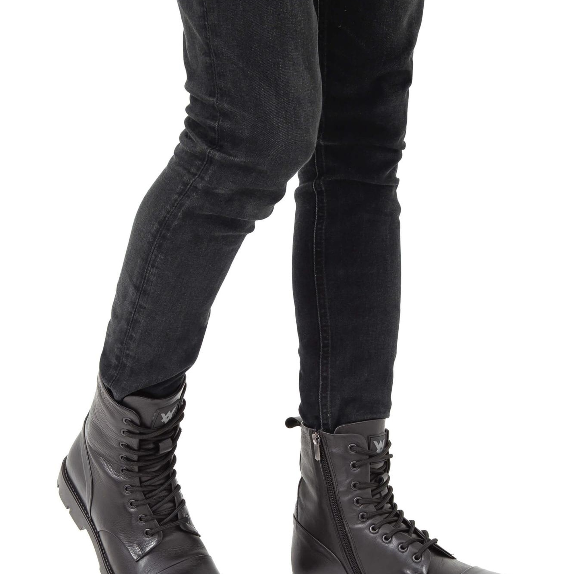 Valmenti Dabih Erkek Siyah Hakiki Deri Casual Bot