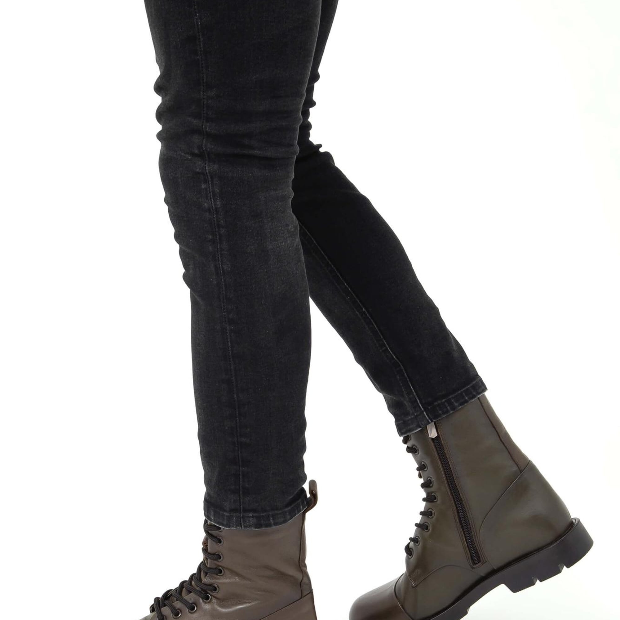 Valmenti Dabih Erkek Yeşil Hakiki Deri Casual Bot