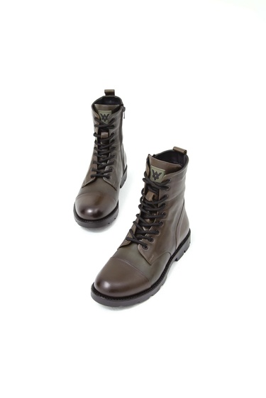  Valmenti Dabih Erkek Yeşil Hakiki Deri Casual Bot