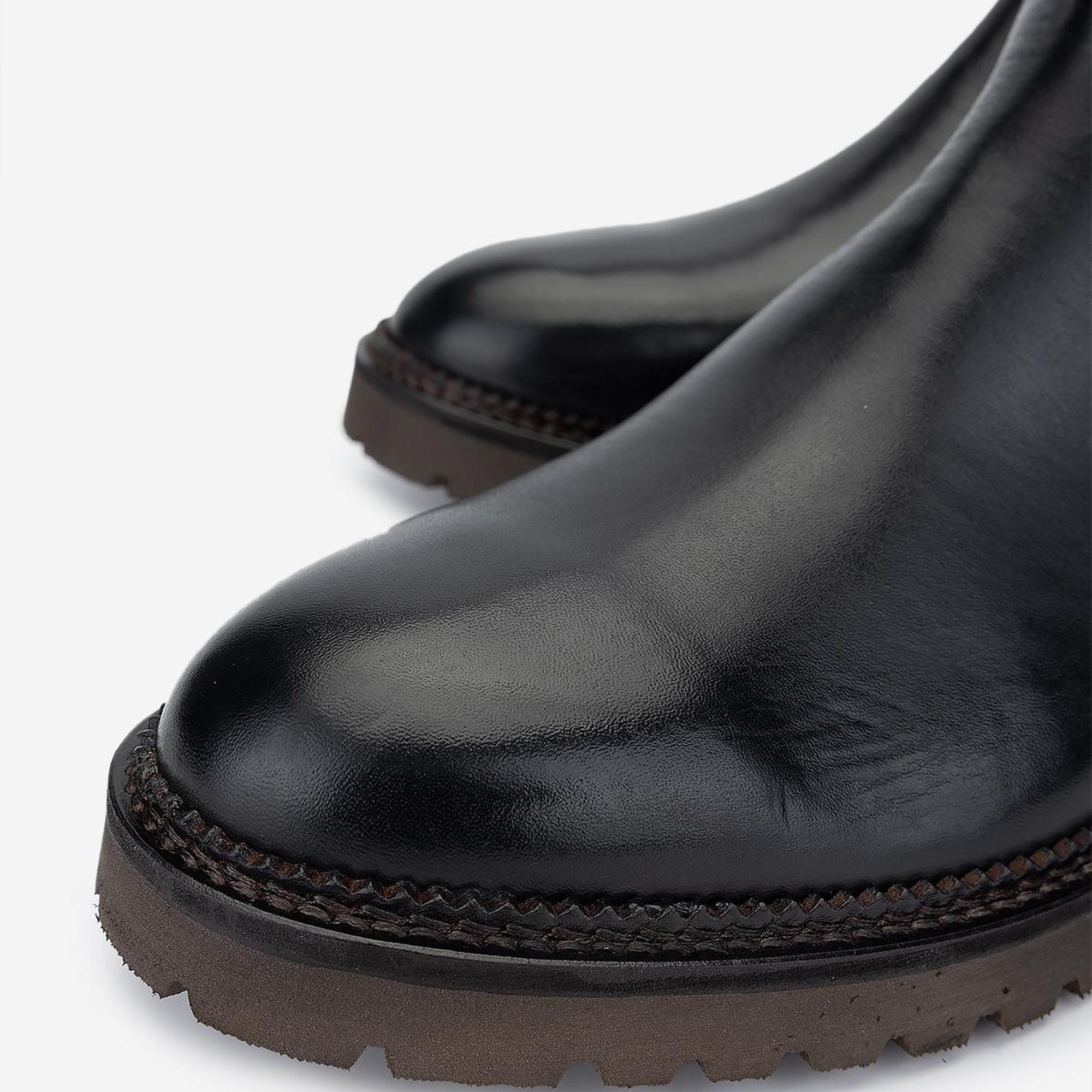 Valmenti Erkek Hakiki Deri Siyah Casual Bot