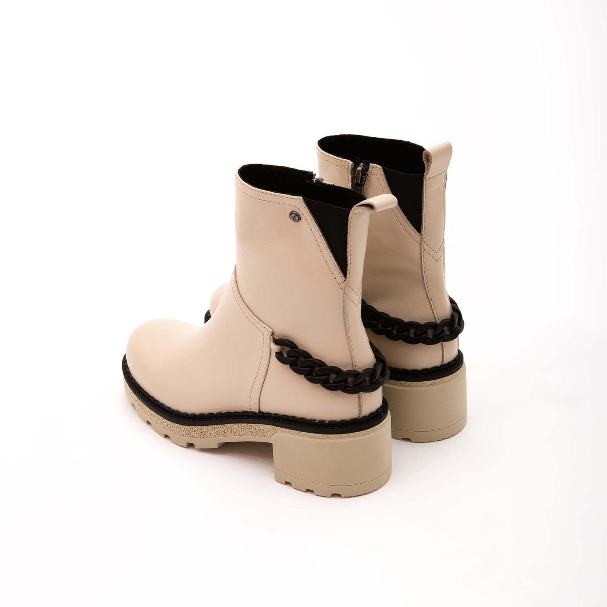 Tamer Tanca Kadın Hakiki Deri Bej Casual Bot