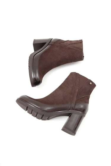  Tamer Tanca Kadın Hakiki Deri Kahverengi Klasik Bot