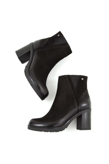  Tamer Tanca Kadın Hakiki Deri Siyah Nubuk Klasik Bot