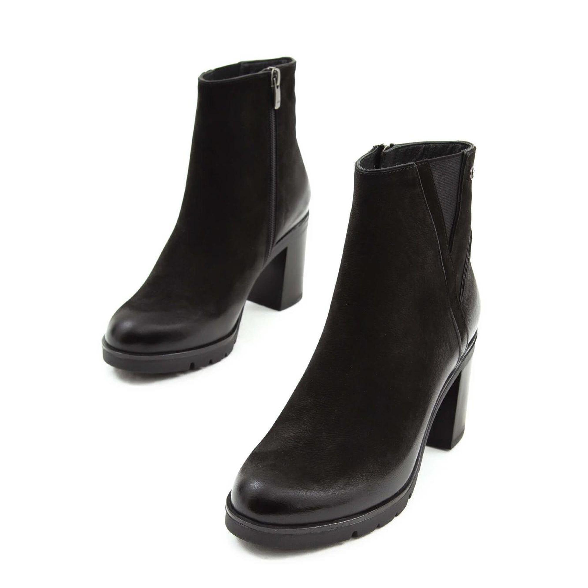 Tamer Tanca Kadın Hakiki Deri Siyah Nubuk Klasik Bot