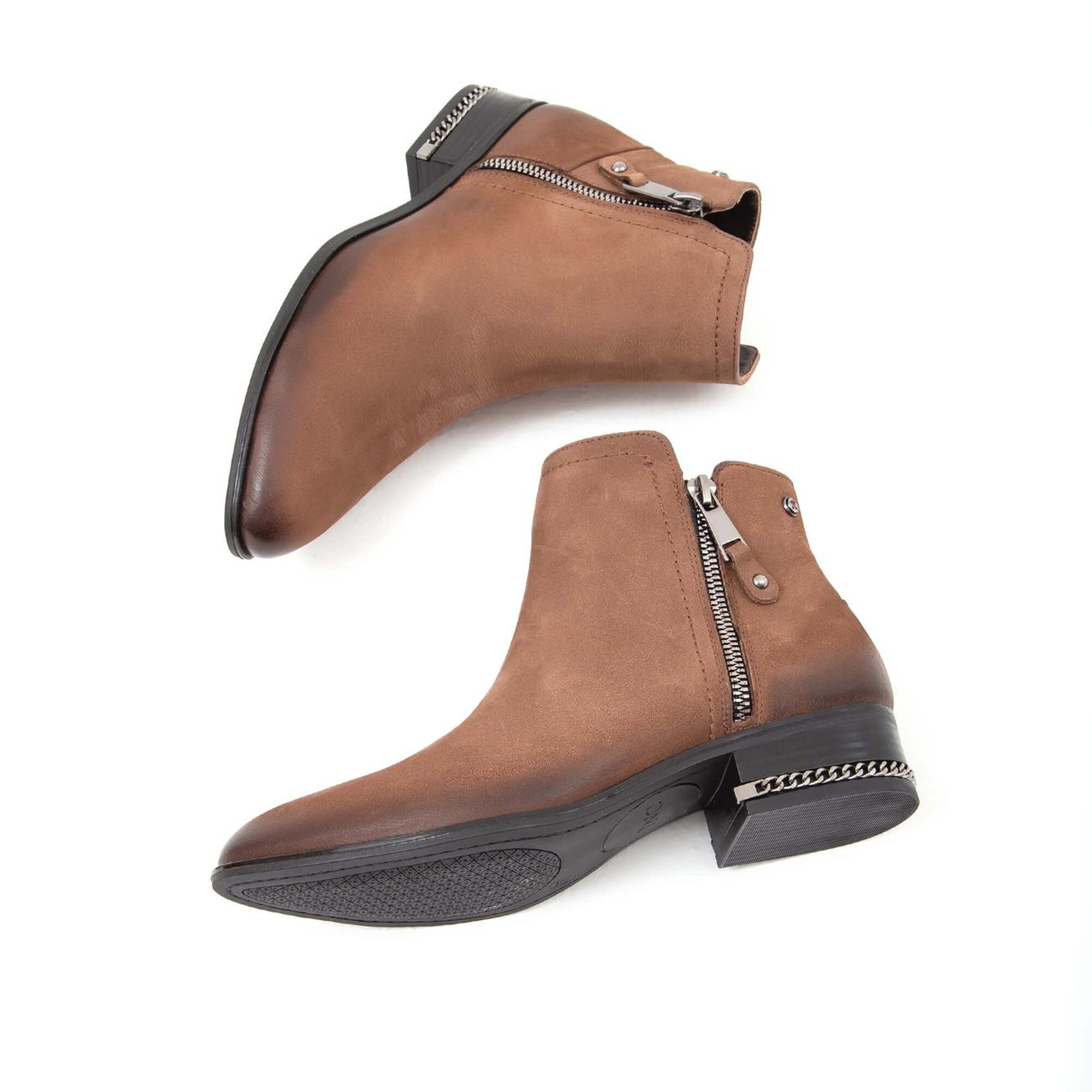 Tamer Tanca Kadın Hakiki Deri Bej Klasik Bot