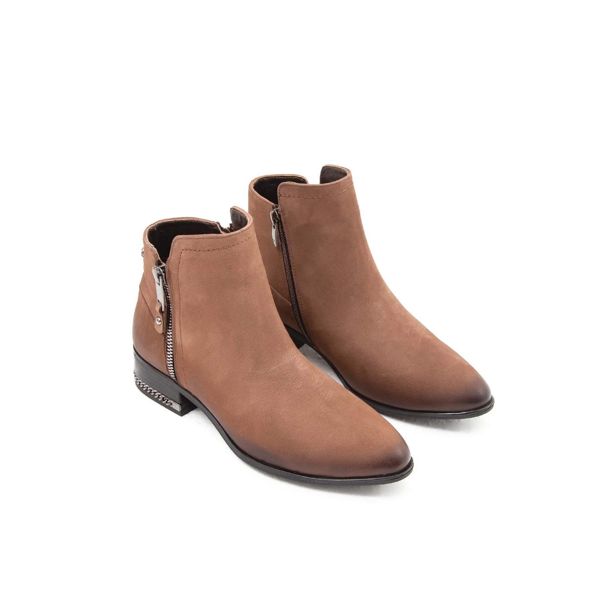 Tamer Tanca Kadın Hakiki Deri Bej Klasik Bot