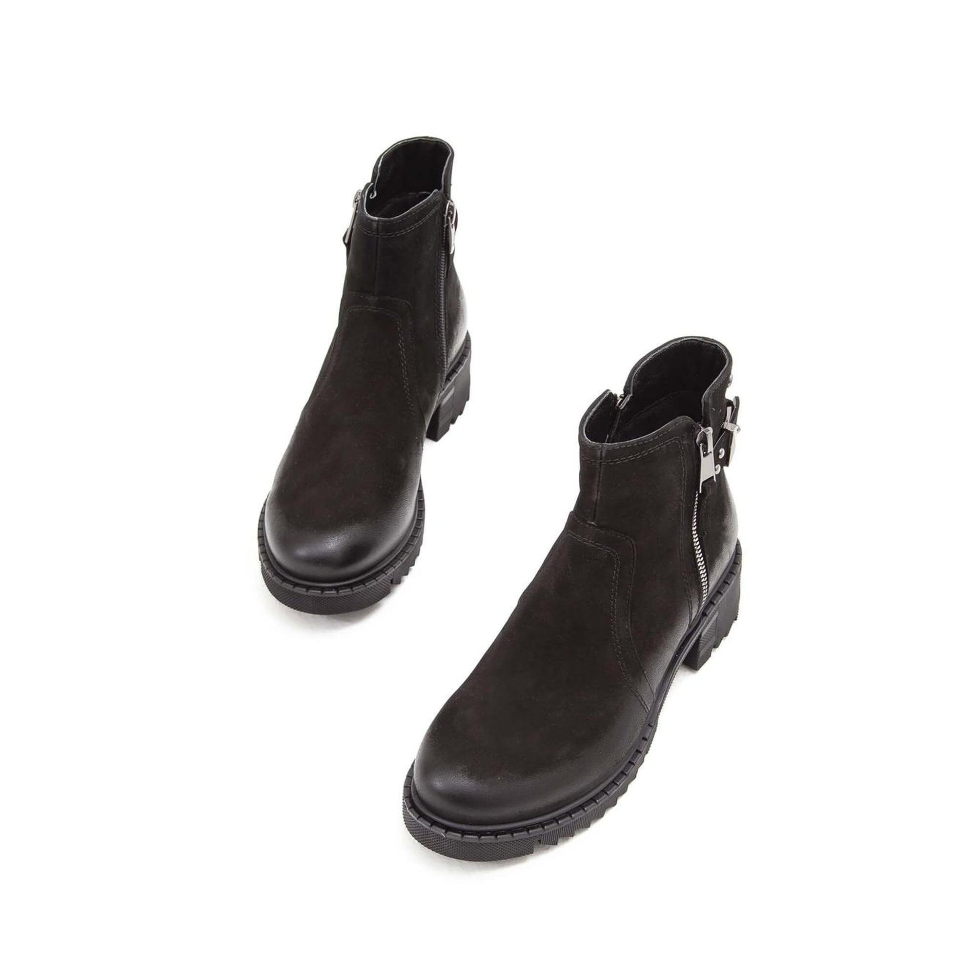 Tamer Tanca Kadın Hakiki Deri Siyah Nubuk Günlük Bot