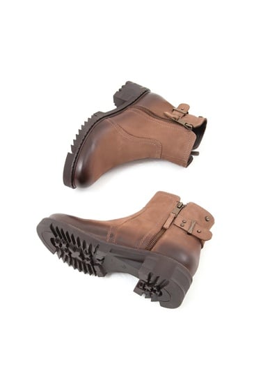  Tamer Tanca Kadın Hakiki Deri Bej Günlük Bot