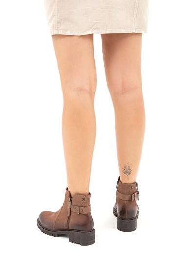  Tamer Tanca Kadın Hakiki Deri Bej Günlük Bot