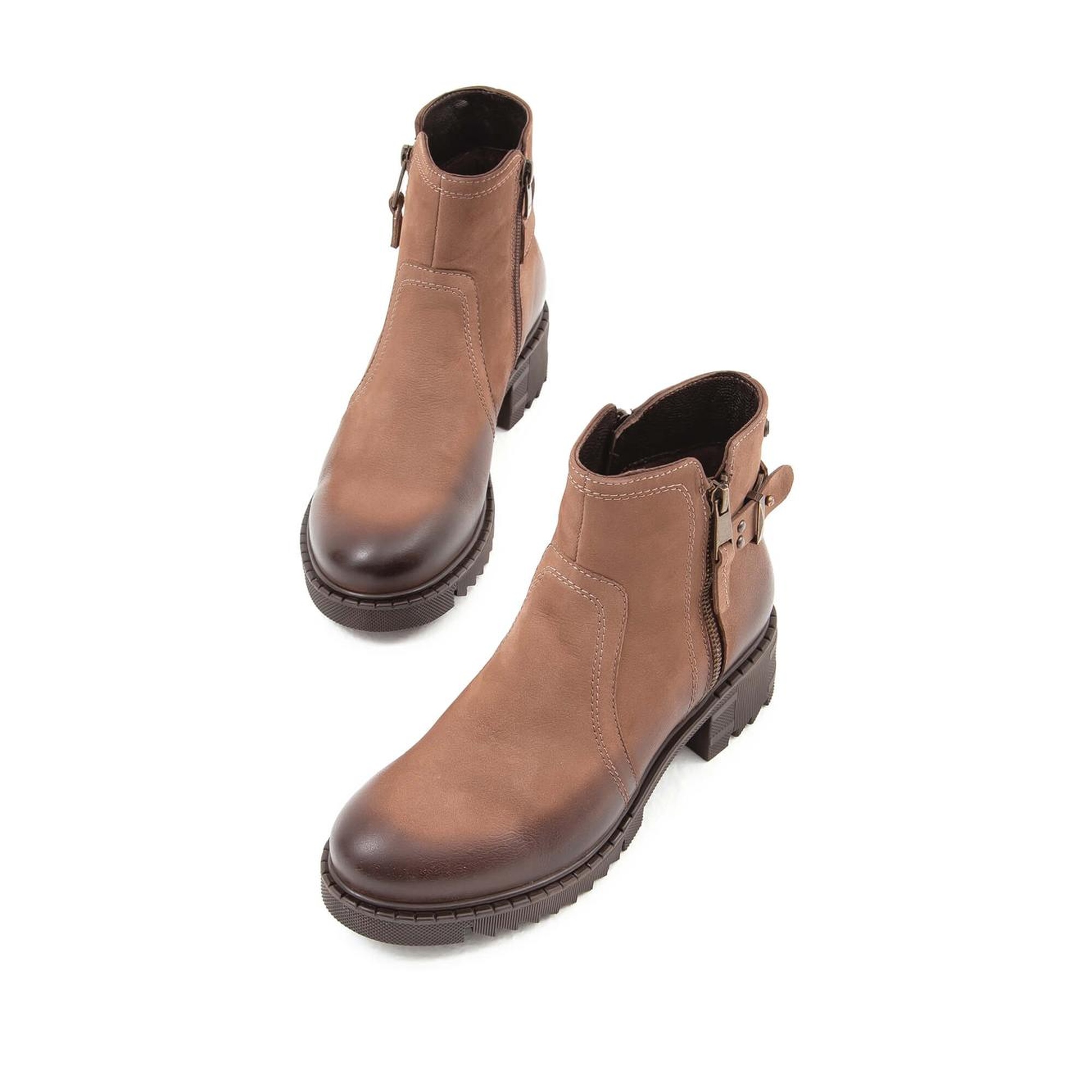 Tamer Tanca Kadın Hakiki Deri Bej Günlük Bot