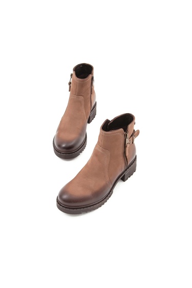  Tamer Tanca Kadın Hakiki Deri Bej Günlük Bot