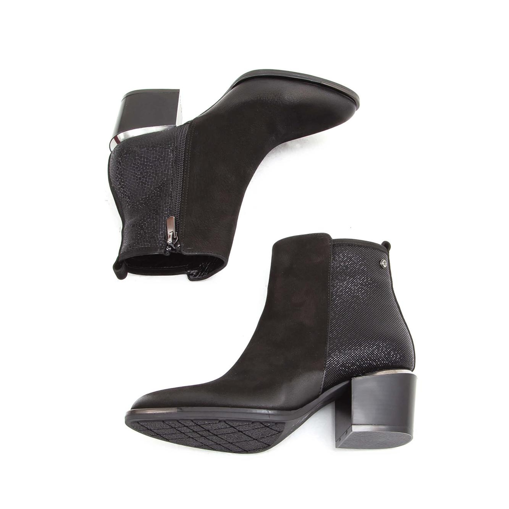 Tamer Tanca Kadın Hakiki Deri Siyah Nubuk Klasik Bot