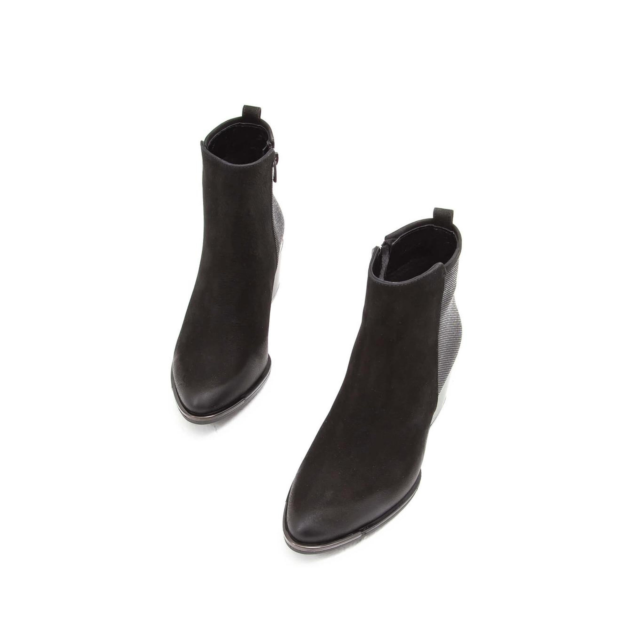 Tamer Tanca Kadın Hakiki Deri Siyah Nubuk Klasik Bot