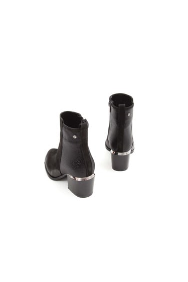  Tamer Tanca Kadın Hakiki Deri Siyah Nubuk Klasik Bot