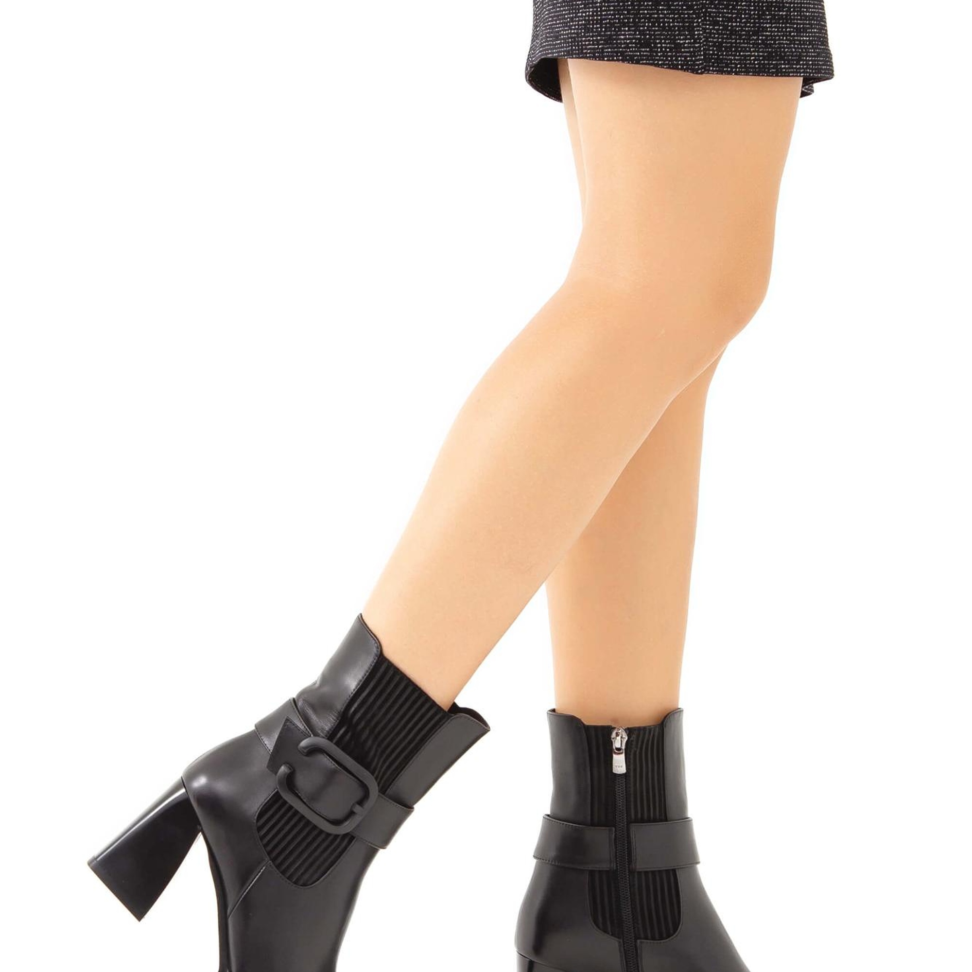 Tamer Tanca Kadın Hakiki Deri Siyah Deri Topuklu Bot