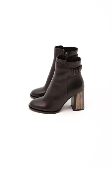  Tamer Tanca Kadın Hakiki Deri Siyah Casual Bot