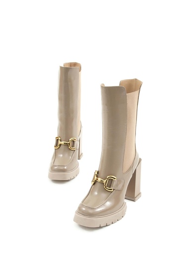  Tamer Tanca Kadın Hakiki Deri Bej Casual Bot