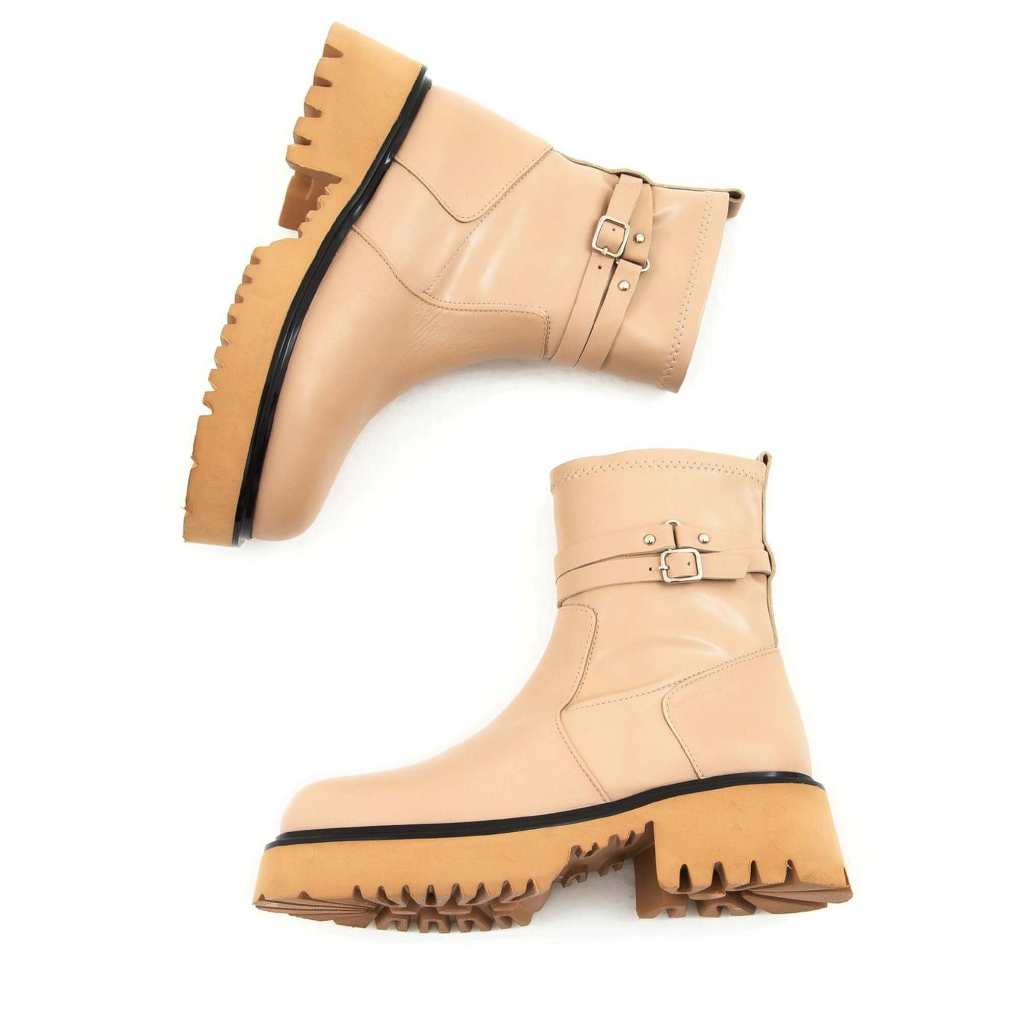 Tamer Tanca Kadın Hakiki Deri Bej Günlük Bot