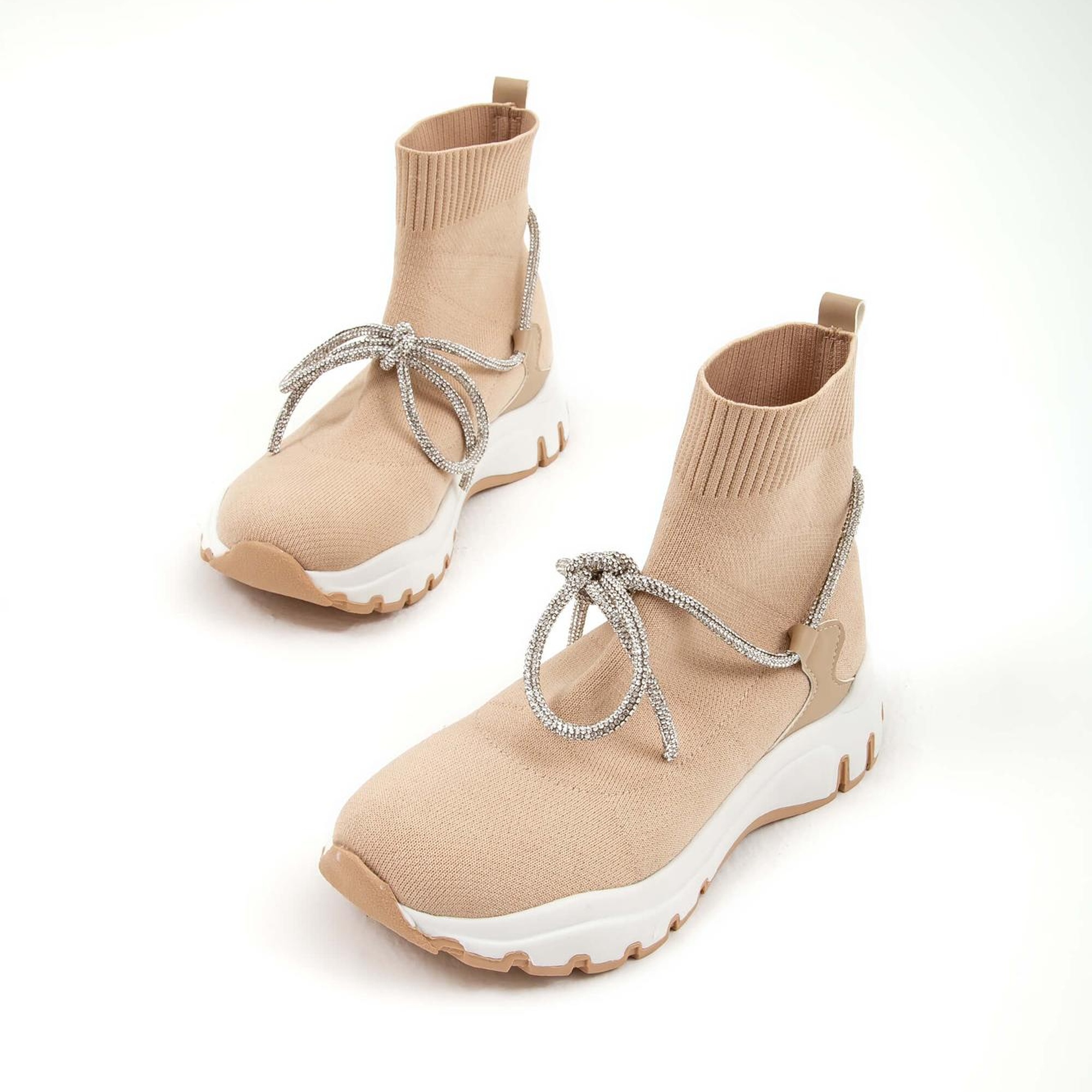 Tamer Tanca Kadın Triko Bej Günlük Bot