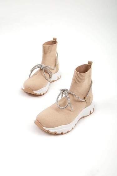  Tamer Tanca Kadın Triko Bej Günlük Bot