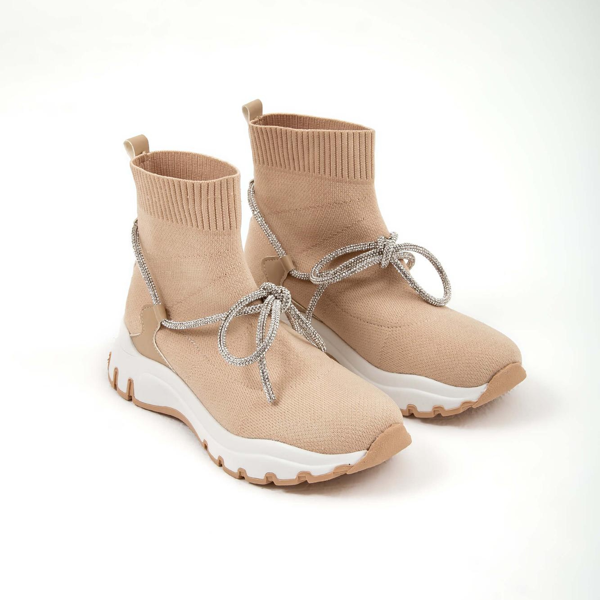 Tamer Tanca Kadın Triko Bej Günlük Bot