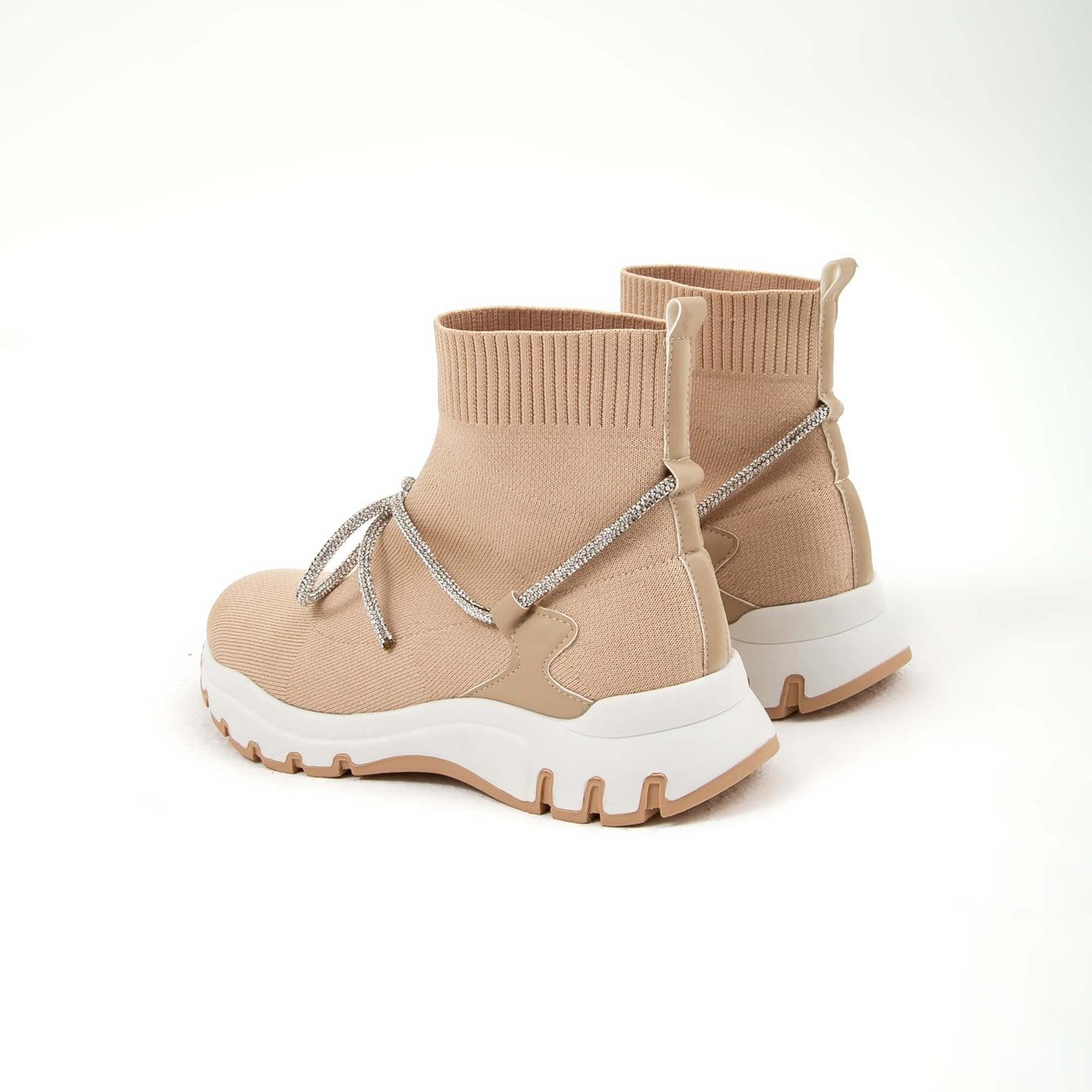 Tamer Tanca Kadın Triko Bej Günlük Bot