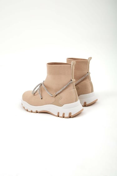  Tamer Tanca Kadın Triko Bej Günlük Bot