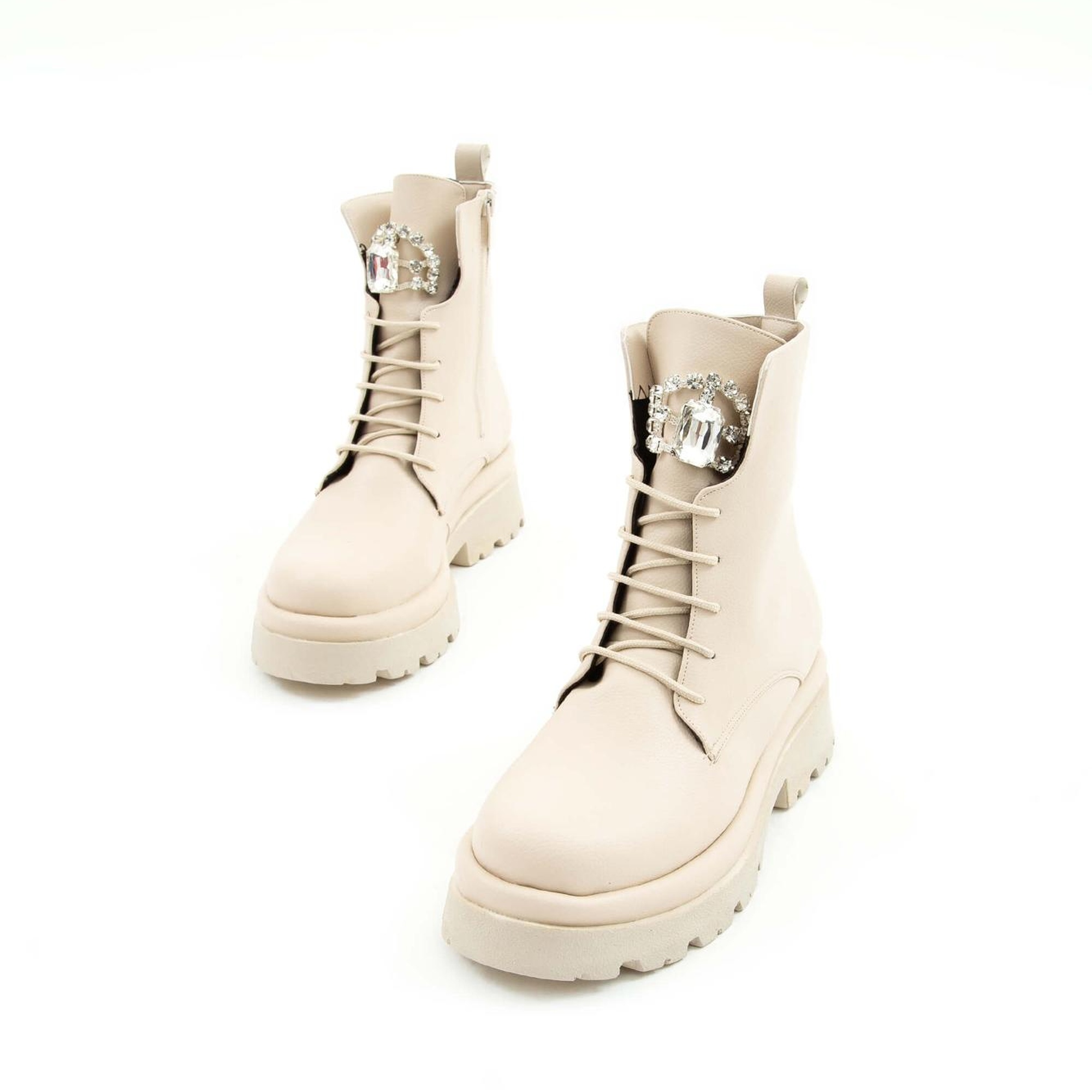 Tamer Tanca Kadın Vegan Bej Casual Bot