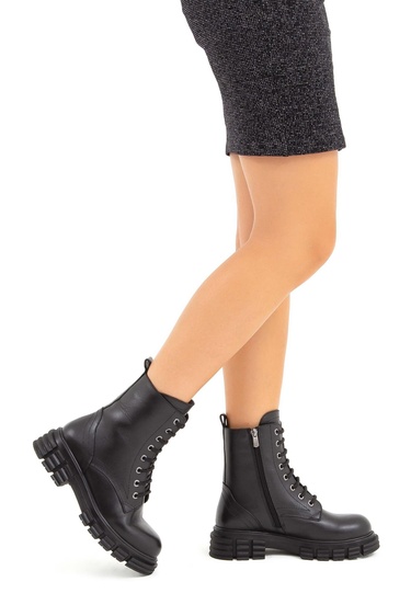  Tamer Tanca Kadın Hakiki Deri Siyah Deri POSTAL Bot