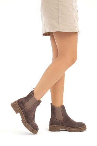  Tamer Tanca Kadın Hakiki Deri Kahverengi Casual Bot