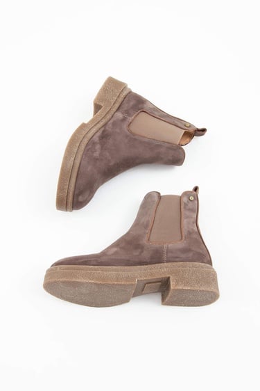  Tamer Tanca Kadın Hakiki Deri Kahverengi Casual Bot
