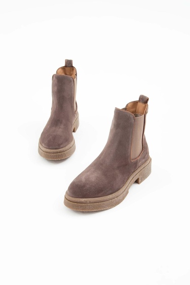  Tamer Tanca Kadın Hakiki Deri Kahverengi Casual Bot